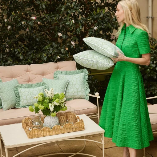 Trays | Trays<Mrs. Alice Scalloped Rattan Tray