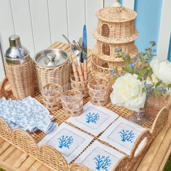 Trays | Trays<Mrs. Alice Scalloped Rattan Tray