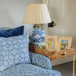Trays | Trays<Mrs. Alice Scalloped Rattan Tray With Stand