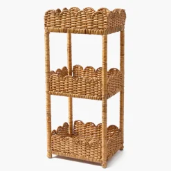 Furniture | Furniture<Mrs. Alice Scalloped Tiered Rattan Side Table