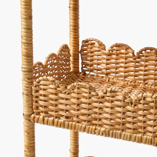 Furniture | Furniture<Mrs. Alice Scalloped Tiered Rattan Side Table