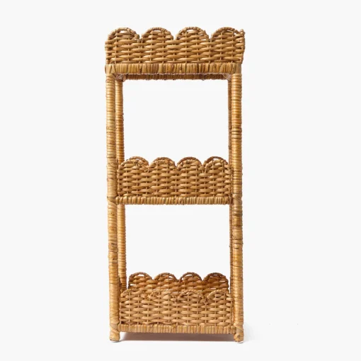 Furniture | Furniture<Mrs. Alice Scalloped Tiered Rattan Side Table
