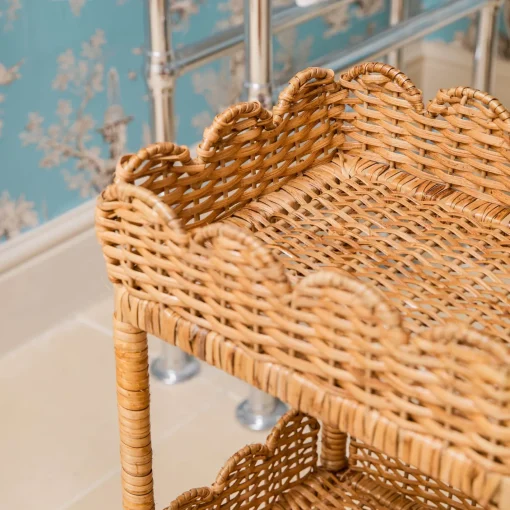 Furniture | Furniture<Mrs. Alice Scalloped Tiered Rattan Side Table