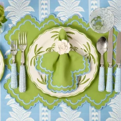 Summer Table Linen | Placemats<Mrs. Alice Scarlett Green & Blue Placemats (Set of 4)