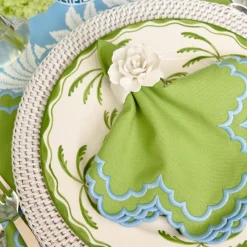 Summer Table Linen | Table Linen Sets<Mrs. Alice Scarlett Green & Blue Placemats & Napkins (Set of 4)