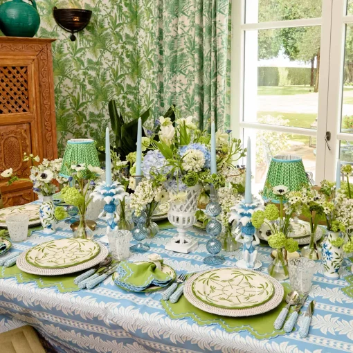 Summer Table Linen | Placemats<Mrs. Alice Scarlett Green & Blue Placemats (Set of 4)