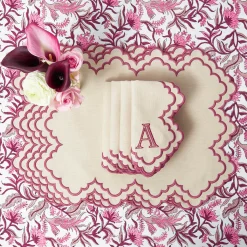 Summer Table Linen | Table Linen Sets<Mrs. Alice Scarlett Sand Placemats & Napkins (Set of 4)