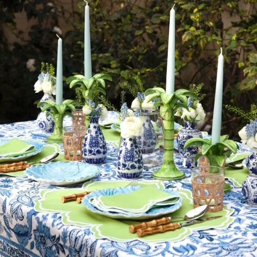 Summer Table Linen | Table Linen Sets<Mrs. Alice Serena Apple Green Scalloped Placemats & Napkins (Set of 4)