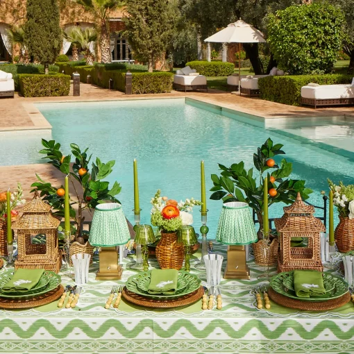 Summer Table Linen | Placemats<Mrs. Alice Serena Apple Green Scalloped Placemats (Set of 4)