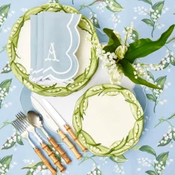 Napkins | Mrs. Alice Monogram<Mrs. Alice Serena Appliqué Blue Napkins (Set of 4)