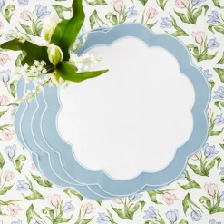 Placemats | For Her<Mrs. Alice Serena Appliqué Blue Placemats (Set of 4)