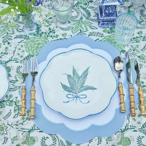 Placemats | For Her<Mrs. Alice Serena Appliqué Blue Placemats (Set of 4)