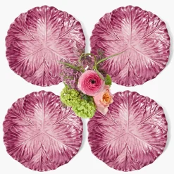 Summer Crockery | Dinner Plates<Mrs. Alice Serena Aubergine Cabbage Dinner Plates (Set of 4)