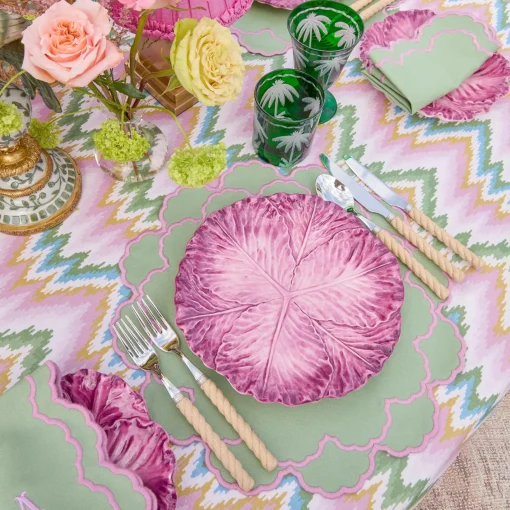 Summer Crockery | Dinner Plates<Mrs. Alice Serena Aubergine Cabbage Dinner Plate