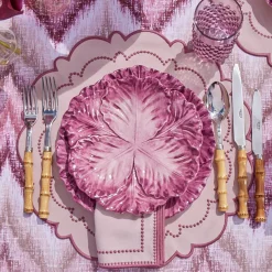 Summer Crockery | Crockery Sets<Mrs. Alice Serena Aubergine Cabbage Dinner & Starter Plates (Set of 8)