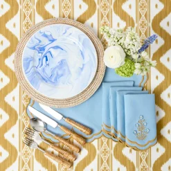 Summer Table Linen | Napkins<Mrs. Alice Serena Blue Carnation Napkins (Set of 4)