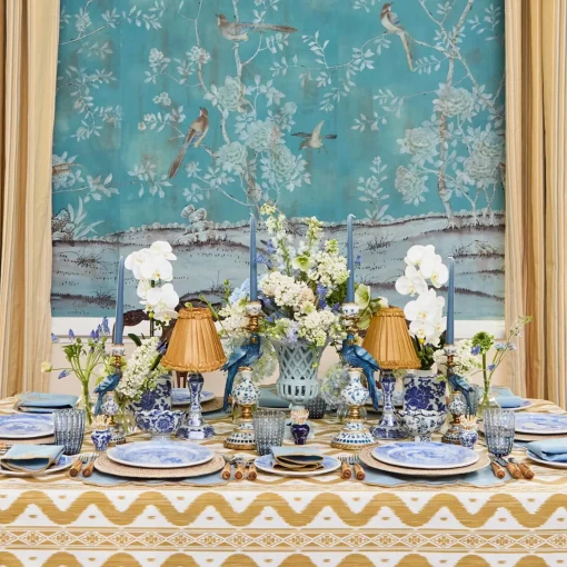 Summer Table Linen | Napkins<Mrs. Alice Serena Blue Carnation Napkins (Set of 4)