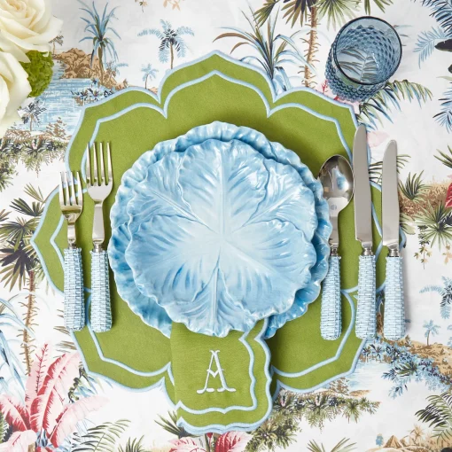 Summer Crockery | Crockery Sets<Mrs. Alice Serena Cabbage Dinner & Starter Plates (Set of 8)