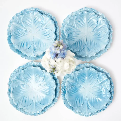 Summer Crockery | Crockery Sets<Mrs. Alice Serena Cabbage Dinner & Starter Plates (Set of 8)