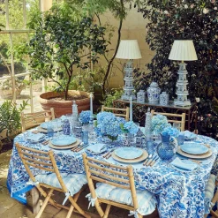 Table Linen Sets | Mrs. Alice Monogram<Mrs. Alice Serena Cornflower Blue Placemats & Napkins (Set of 4)