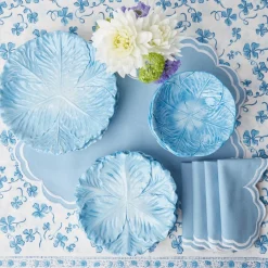 Table Linen Sets | Mrs. Alice Monogram<Mrs. Alice Serena Cornflower Blue Placemats & Napkins (Set of 4)