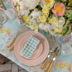 Summer Table Linen | Napkins<Mrs. Alice Serena Duck Egg Blue Gingham Napkins (Set of 4)