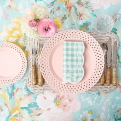 Summer Table Linen | Napkins<Mrs. Alice Serena Duck Egg Blue Gingham Napkins (Set of 4)