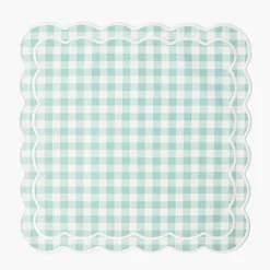 Summer Table Linen | Napkins<Mrs. Alice Serena Duck Egg Blue Gingham Napkins (Set of 4)
