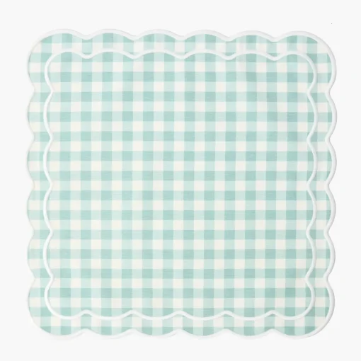 Summer Table Linen | Napkins<Mrs. Alice Serena Duck Egg Blue Gingham Napkins (Set of 4)