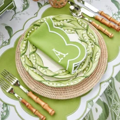 Napkins | Mrs. Alice Monogram<Mrs. Alice Serena Green Appliqué Napkins (Set of 4)