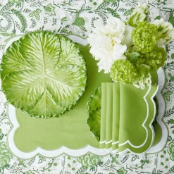 Napkins | Mrs. Alice Monogram<Mrs. Alice Serena Green Appliqué Napkins (Set of 4)