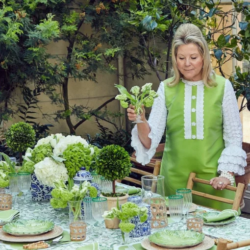 Napkins | Mrs. Alice Monogram<Mrs. Alice Serena Green Appliqué Napkins (Set of 4)