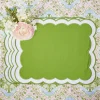 Placemats<Mrs. Alice Serena Green Appliqué Placemats (Set of 4)