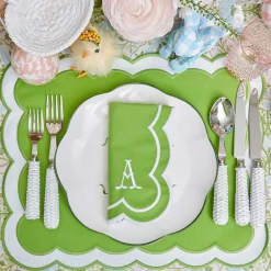 Table Linen Sets | Mrs. Alice Monogram<Mrs. Alice Serena Green Appliqué Placemats & Napkins (Set of 4)