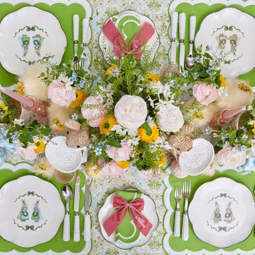Table Linen Sets | Mrs. Alice Monogram<Mrs. Alice Serena Green Appliqué Placemats & Napkins (Set of 4)