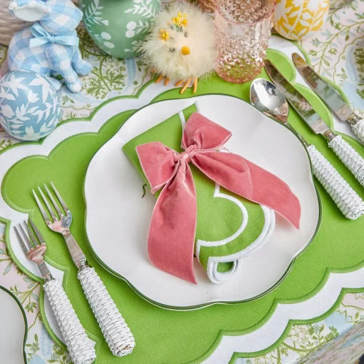 Table Linen Sets | Mrs. Alice Monogram<Mrs. Alice Serena Green Appliqué Placemats & Napkins (Set of 4)