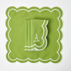 Table Linen Sets | Mrs. Alice Monogram<Mrs. Alice Serena Green Appliqué Placemats & Napkins (Set of 4)