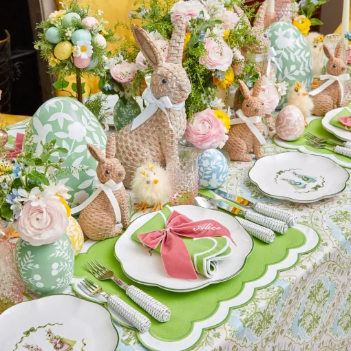 Table Linen Sets | Mrs. Alice Monogram<Mrs. Alice Serena Green Appliqué Placemats & Napkins (Set of 4)