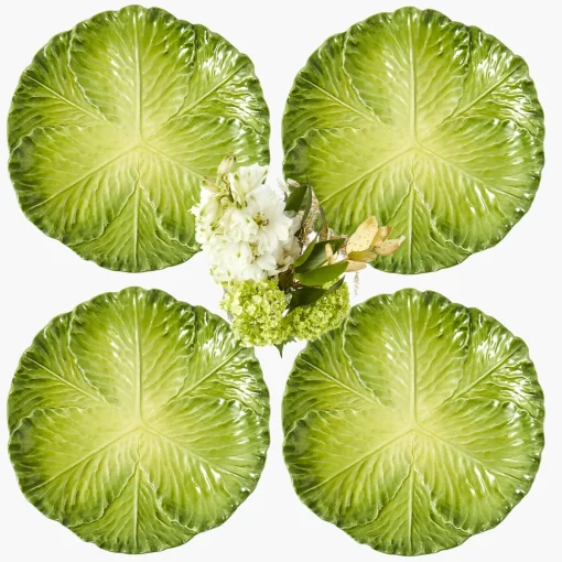 Dinner Plates | Crockery Sets<Mrs. Alice Serena Green Cabbage Dinner Plate (Set of 4)