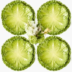Crockery Sets<Mrs. Alice Serena Green Cabbage Dinner & Starter Plates (Set of 8)