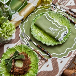 Crockery Sets<Mrs. Alice Serena Green Cabbage Dinner & Starter Plates (Set of 8)