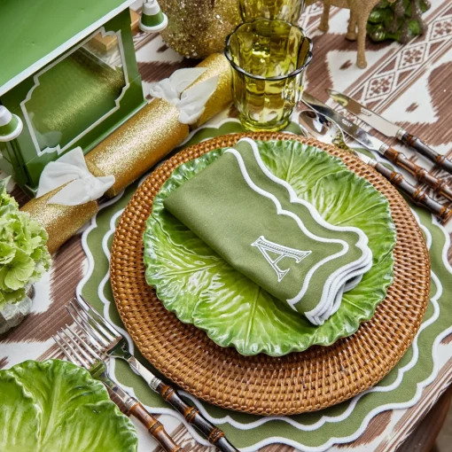 Dinner Plates | Crockery Sets<Mrs. Alice Serena Green Cabbage Dinner Plate (Set of 4)