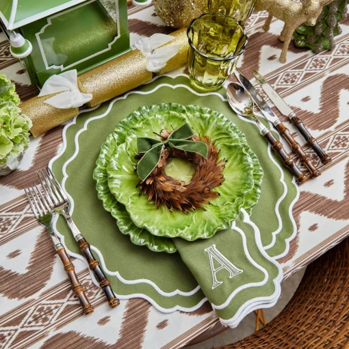 Crockery Sets<Mrs. Alice Serena Green Cabbage Dinner & Starter Plates (Set of 8)