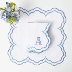 Napkins | Mrs. Alice Monogram<Mrs. Alice Serena White Napkins (Set of 4)