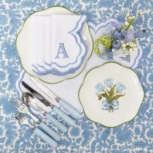 Table Linen Sets | Mrs. Alice Monogram<Mrs. Alice Serena White Placemats & Napkins (Set of 4)
