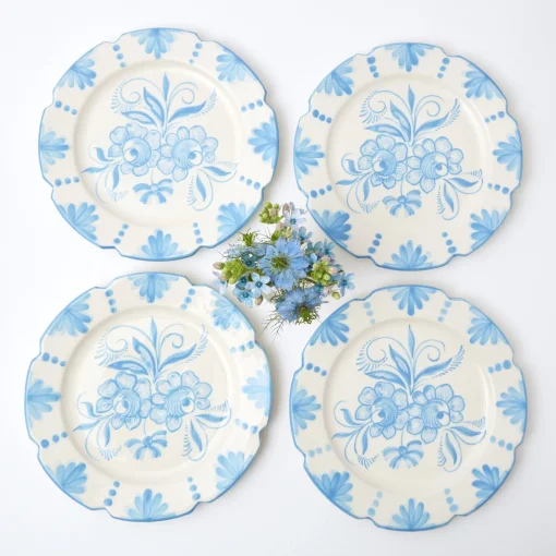 Dinner Plates | Crockery Sets<Mrs. Alice Seville Blue Gardênia Dinner Plate (set of 4)