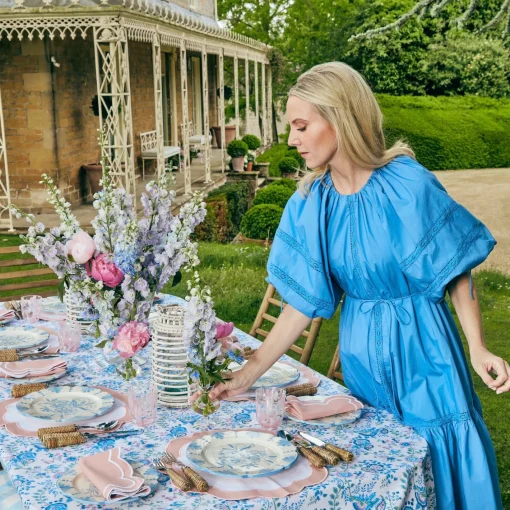 Dinner Plates<Mrs. Alice Seville Blue Gardênia Dinner Plate