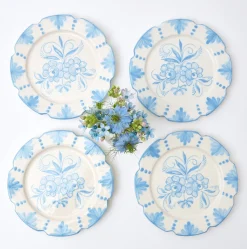 Starter Plates | Crockery Sets<Mrs. Alice Seville Blue Gardênia Starter Plate (set of 4)
