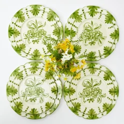 Crockery Sets<Mrs. Alice Seville Green Gardênia Dinner & Starter Plates (Set of 8)