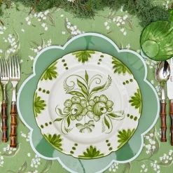 Crockery Sets<Mrs. Alice Seville Green Gardênia Dinner & Starter Plates (Set of 8)